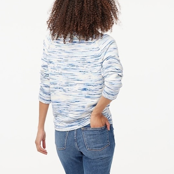 J. Crew Speckled Blue Pullover Sweater Size Small Preppy - Picture 3 of 11